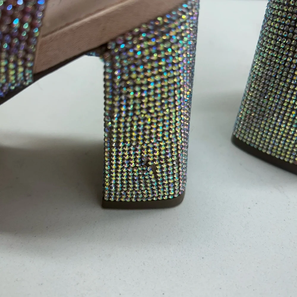 Madden Girl Elegant Blush Multi Rhinestone Women's Sandal‎